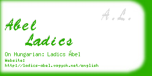 abel ladics business card